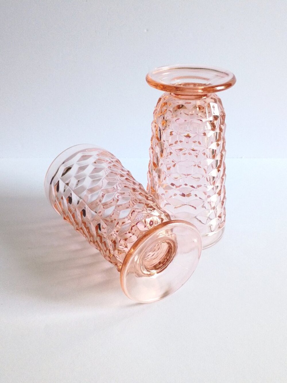 Indiana Glass Cube Iced Tea Glasses Pink - Picture 3 of 7
